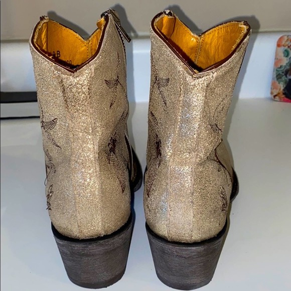 NIB Old Gringo metallic gold Flora Loca ankle boot - Picture 7 of 14